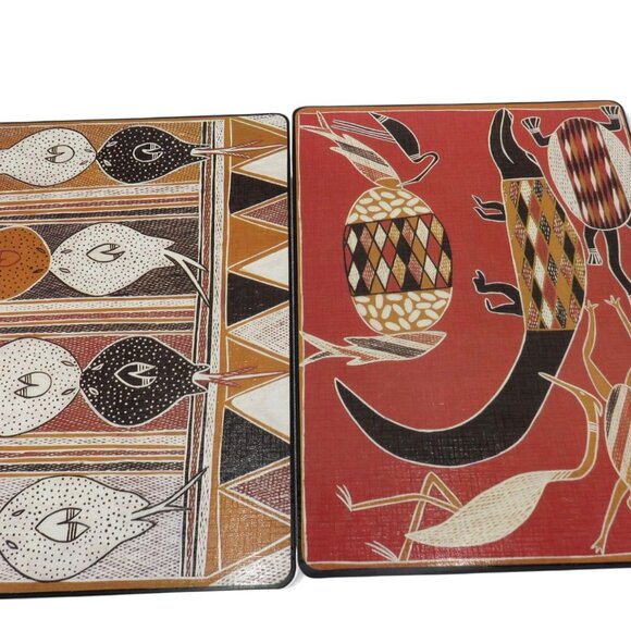 ABORIGINAL ARTISTS Gallery Placemat Set of 6 by Galarrwuy Yunupingu Australia - Picture 3 of 11